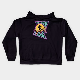 Rad 90s Pattern - Alien UFO & Bigfoot Kids Hoodie